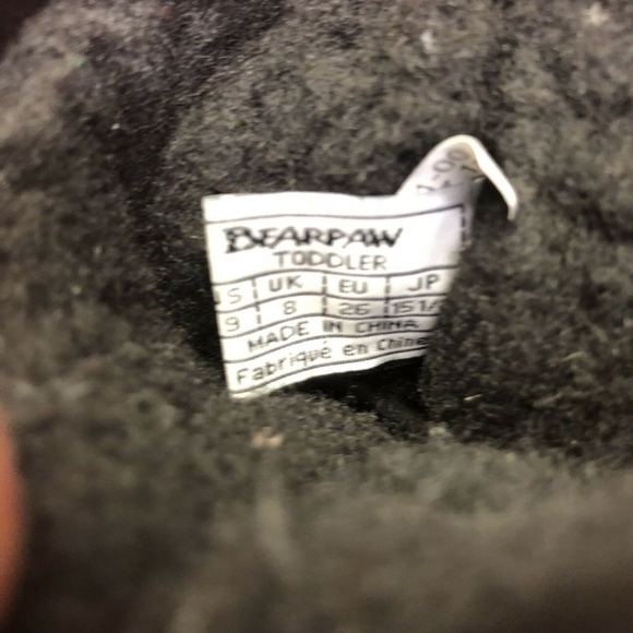 Bearpaw Toddler Black Lined Comfy sz 9 Slip On - Picture 8 of 8